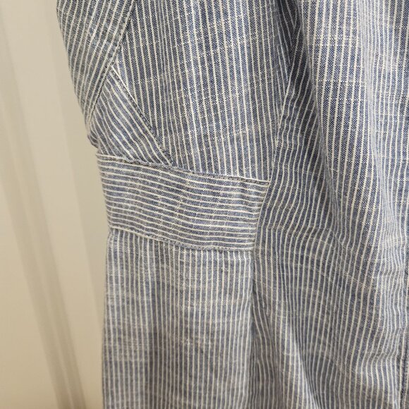 NWT Blue and White Striped Cotron Jumpsuit - Picture 3 of 5